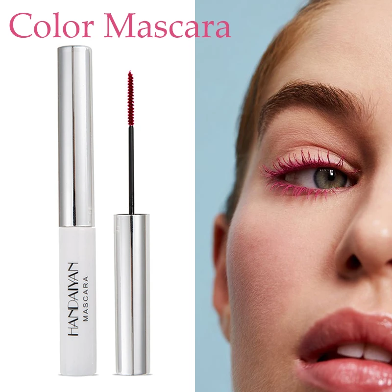 Цветная тушь для ресниц водостойкая быстросохнущая завивки удлинения макияжа