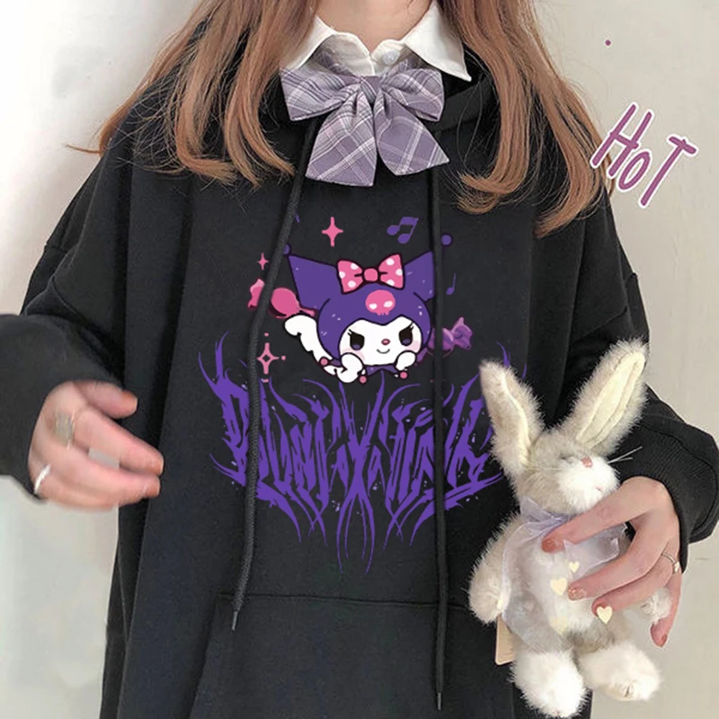 Harajuku/Милая толстовка с короткими рукавами и забавным принтом из мультфильма