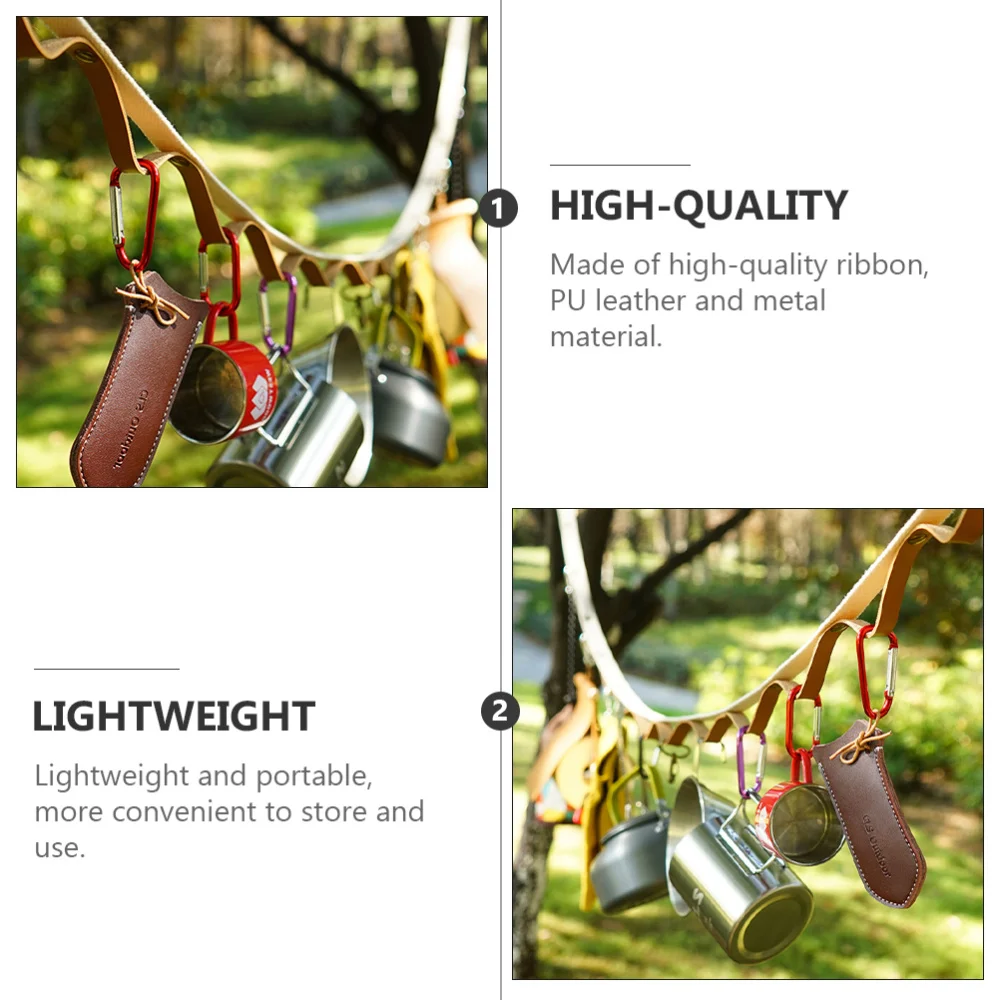 

Outdoor Camping Hanging Rope Clothesline Strap Tent Storage Rope with Hooks
