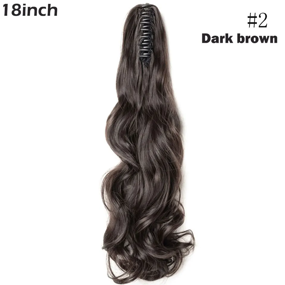 dark brown S-noilite, 12-26 дюймов, заколка-коготь, конский хвост, наращивание волос, синтетический конский хвост, enxtension, волосы для женщин, конский хвост, шиньон - Цвет: dark brown