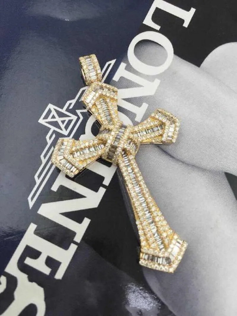 Роскошные христианские кресты подвески стразы картина полное настоящее золото