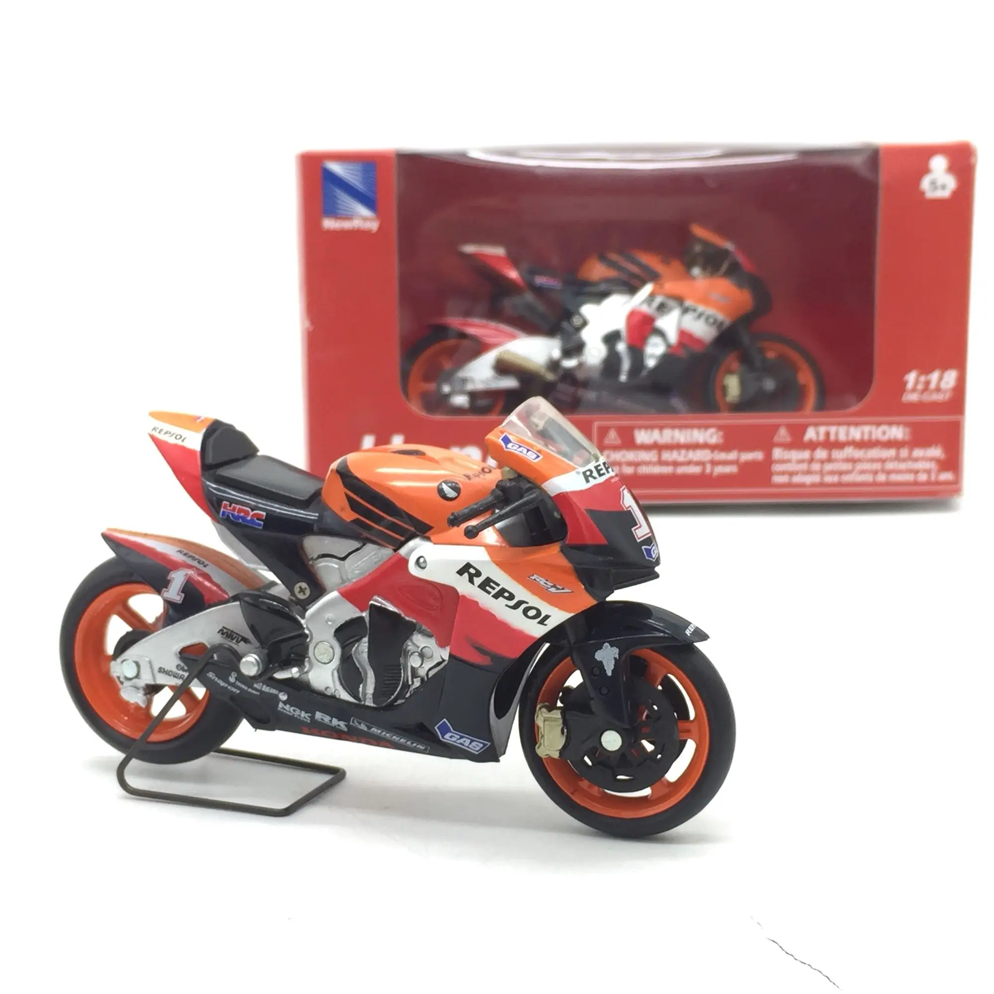 

Модель гоночного мотоцикла Moto GP Honda RC211V из сплава, модель украшения, подарок, коллекционные игрушки, 1/18