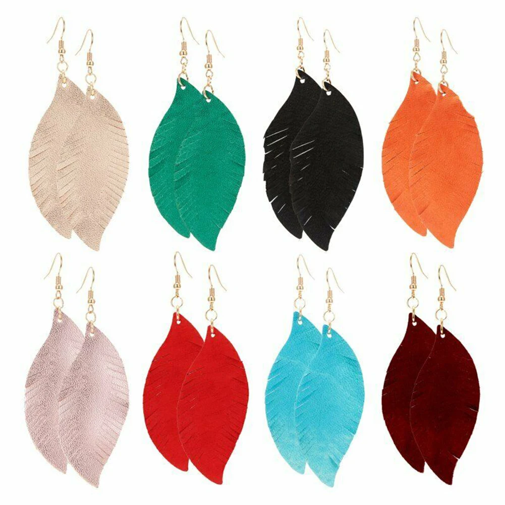 Женская обувь из искусственной кожи запасами ивовых деревьев лист висящие капли