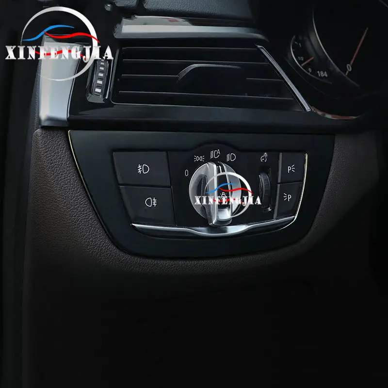 Для BMW 5 серии G30 G31 17 18 нержавеющая рама переключателя фар Крышка отделка|Лепнина