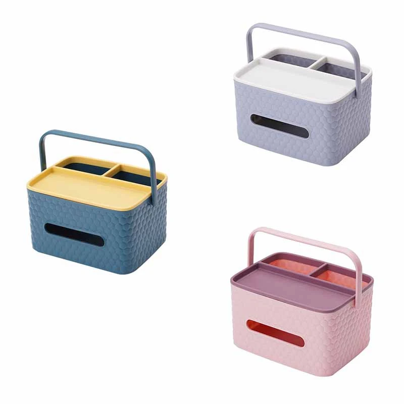 

Household Kitchen Desk Tissue Box Rack Cosmetic Storage Toilet Car Pumping Tray