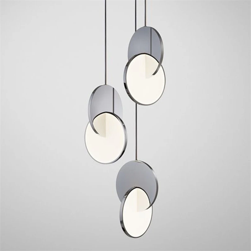 Минималистичный креативный подвесной светильник в скандинавском стиле золотого