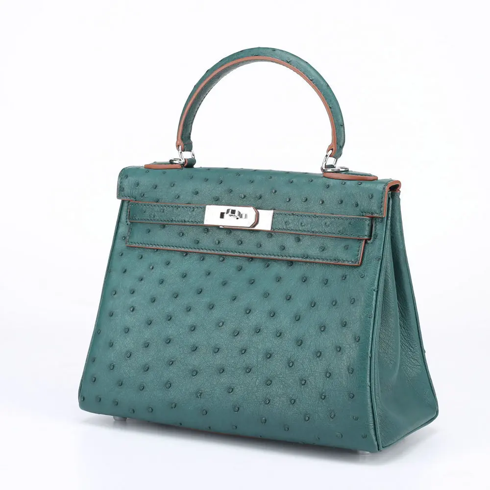 

ostrich skin women's shoulder new Design leather style replica designer bags luxury handbag holographic free shipping fashion