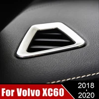 stainless steel car front small inside air outlet decoration cover case trim interior accessories for volvo xc60 2018 2019 2020