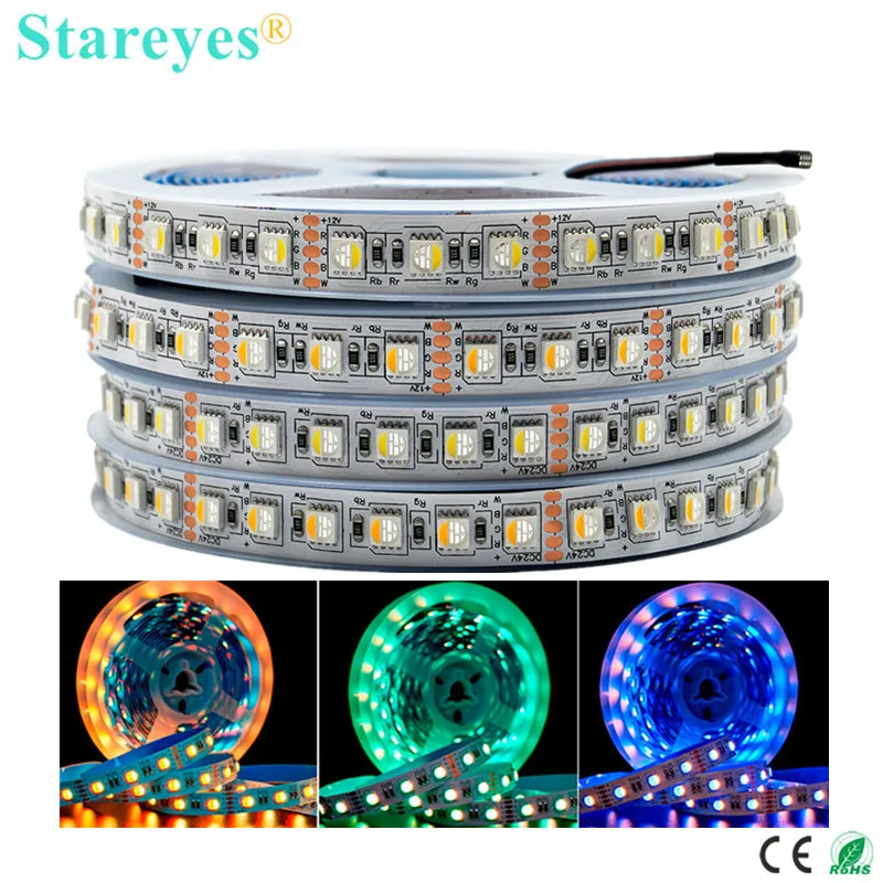 Светодиодная лента SMD5050 RGBW RGBWW 4 в 1 водонепроницаемая LED полоска с чипом IP20 IP65 IP67 60