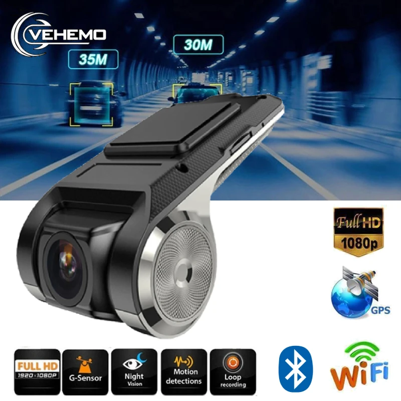 Автомобильная камера ADAS DVR Full HD 1080P видео рекордер g сенсор Wi Fi с tf картой ночная