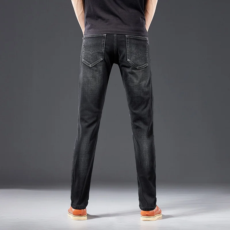 

VROKINO brand 2020 autumn and winter new Men's slim stretch jeans Fashion business casual classic men's jeans 28-40