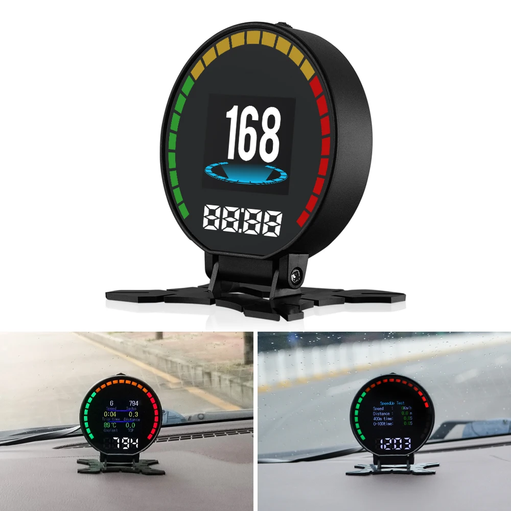 TFT OBD2 HUD Спидометр оборотов в минуту Автомобильный цифровой с сигнализацией для
