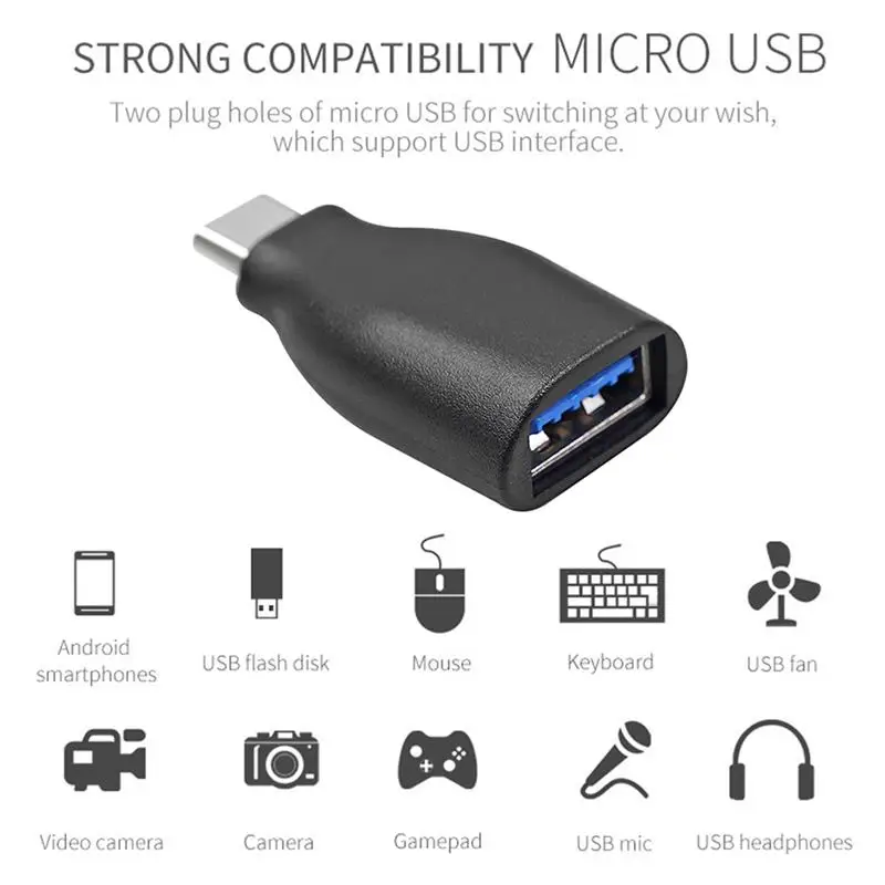 

Portable 5Gbps USB 3.1 Type C OTG Adapter USB C Male to USB 3.0 Type A Female Adapter Converter for Laptop Phone Tablet