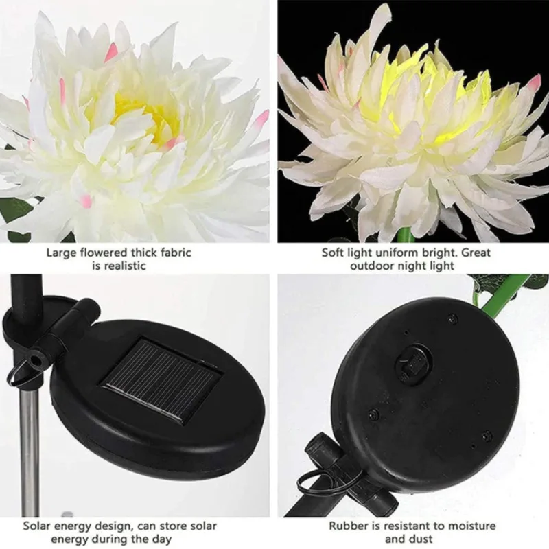 Уличный цветочный светильник на солнечной батарее светодиодный садовый фонарь