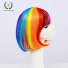 2021 ЛГБТ гордость Смешанные цвета парик цвета радуги Gras Гра фестиваль красочные волосы парад гордости для геев парики костюмы