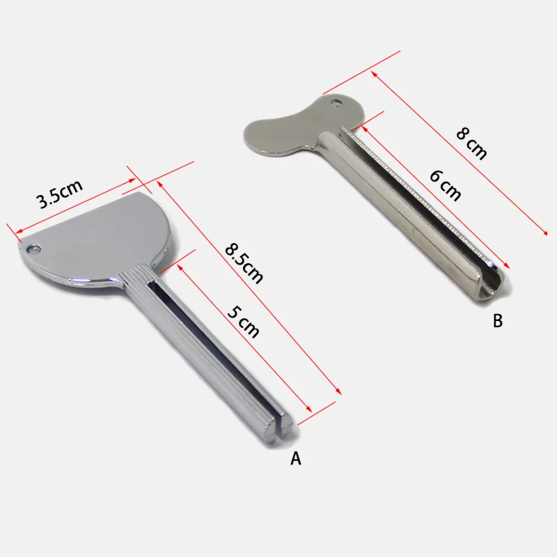 

1/2pcs Stainless Steel Toothpaste Squeezer Bathroom Accessories Facial Cleanser Toothpaste Tube Rolling Press Squeezer Dispenser