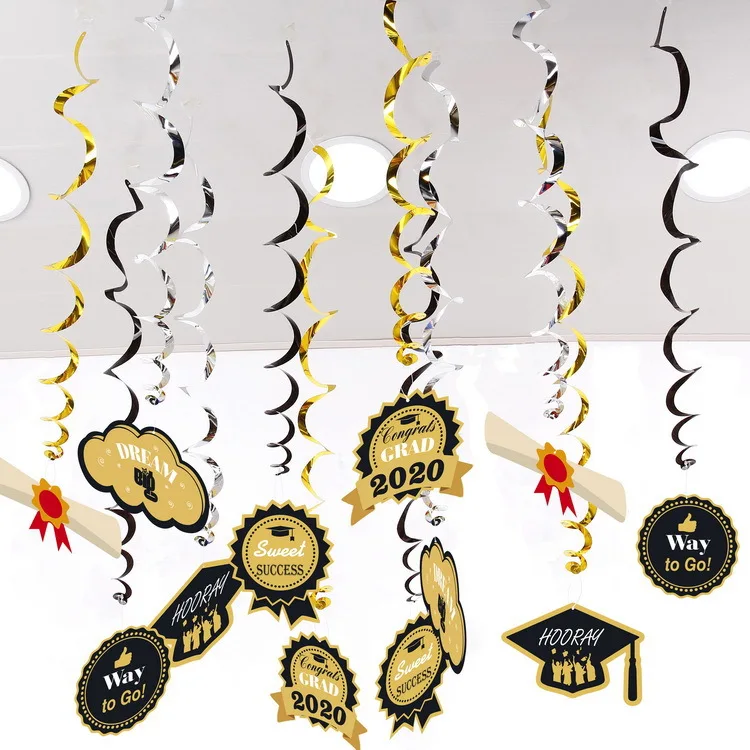 Выпускной сезон ПВХ спиральная подвеска Праздник вечерние сцена выпускной