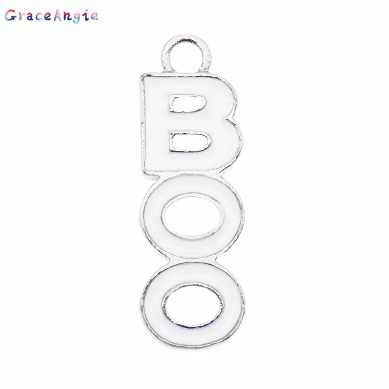 10 звёзд Белые Подвески для сережек на Хэллоуин Boo эмалированные ювелирные