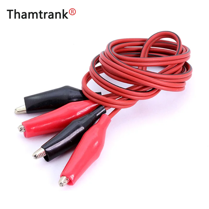 10 шт./лот длина 1 м 28 мм тестовый зонд с зажимом типа крокодил кабель двойным