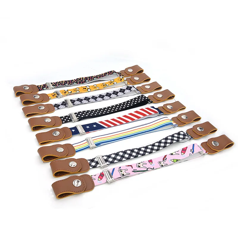 

Children's Elastic Elastic Belt Snap Buckle Belt Baby Boys and Girls Small Belt Wholesale Belt for Kids