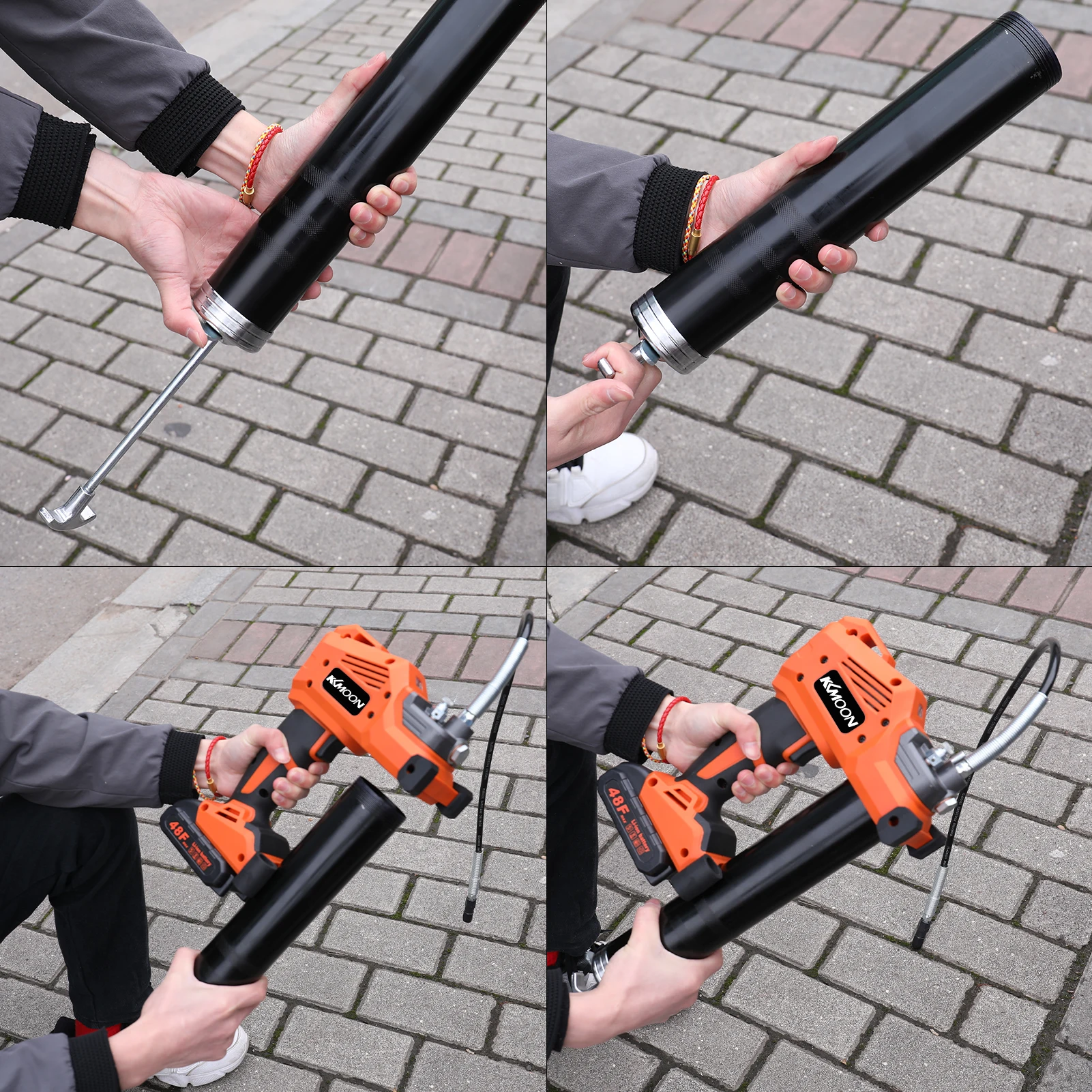 

S88 Cordless Rechargeable Electric Grease Machine High Pressure Car Lubricating Oil Refueling Tool Power Grease Machine