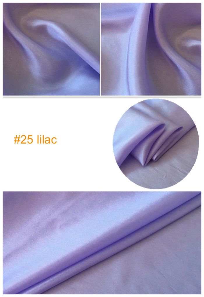 25 lilac Чистый шелк тутового шелкопряда подкладка ткань habutai Tissu - Цвет: 25 lilac