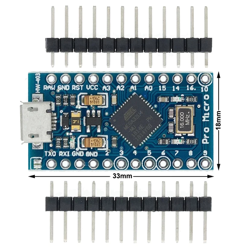 20 шт./лот Pro Micro для arduino ATmega32U4 5V/16 МГц модуль с 2 row штыревые Leonardo в наличии. Лучшее