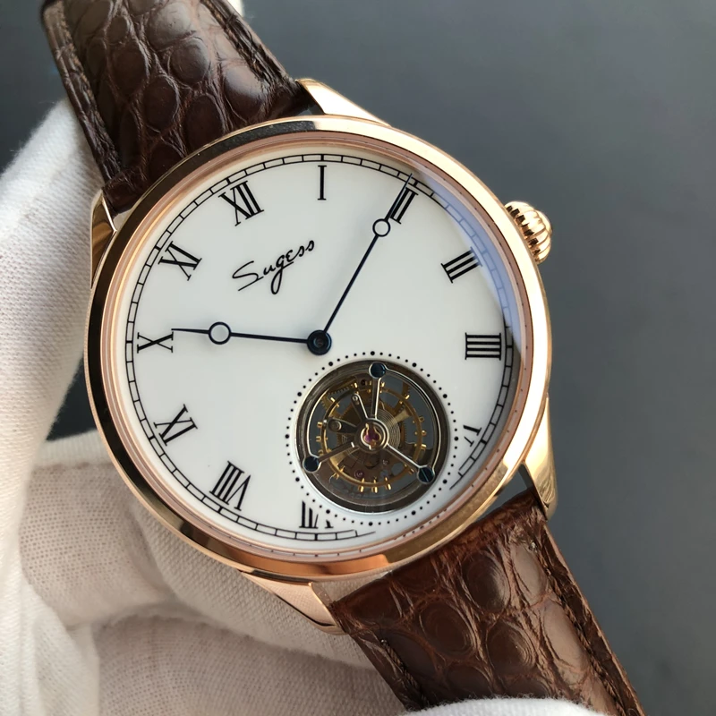 

Luxury Tourbillon Mechanical Watch Men's Alligator Leather Sapphire Seagull Watch Waterproof Business Sports Watch Men Automatic