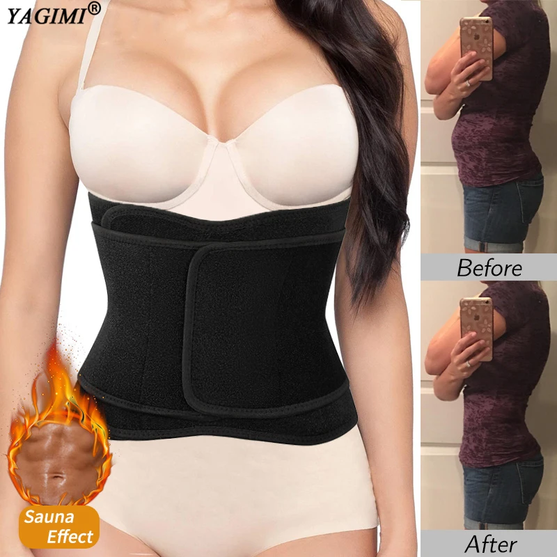 YAGIMI поясной Тренажер Пояс ластик сауна пот пояс компрессия живота для похудения
