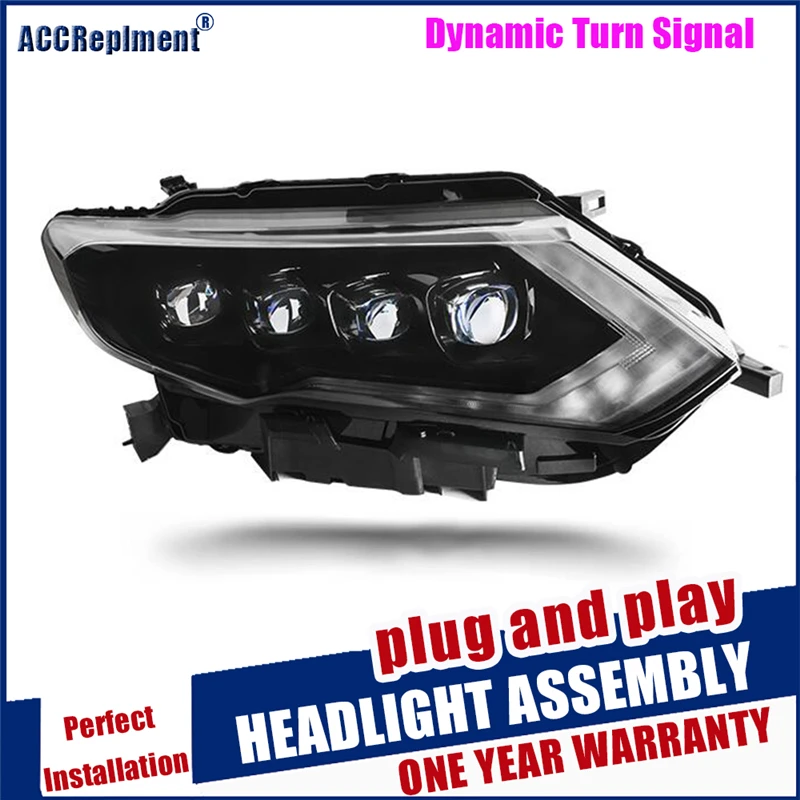 

All LED Head Lamp for Nissan X-Trail led headlights 2017-2019 for Rogue LED drl dynamic turn signal 8 led lens Projectors