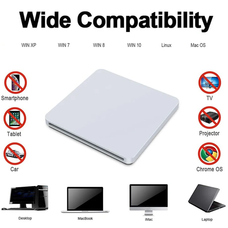 Внешний DVD CD привод USB C 3 0 внешний суперпривод горелка оптический RW Дубликатор