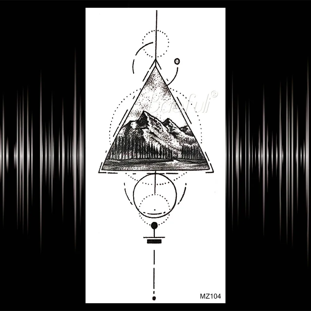 Временные тату наклейки для мужчин и женщин временные поддельные треугольные