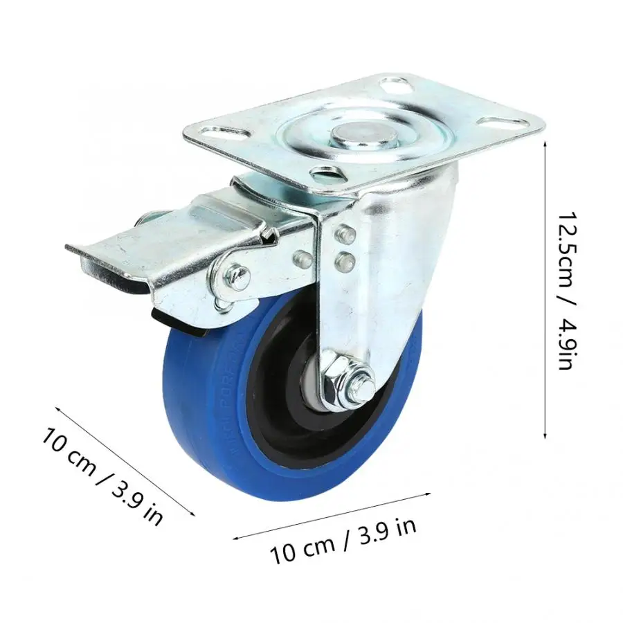 4 шт./компл. дюймовые колесики с резиновым подшипником для тележки