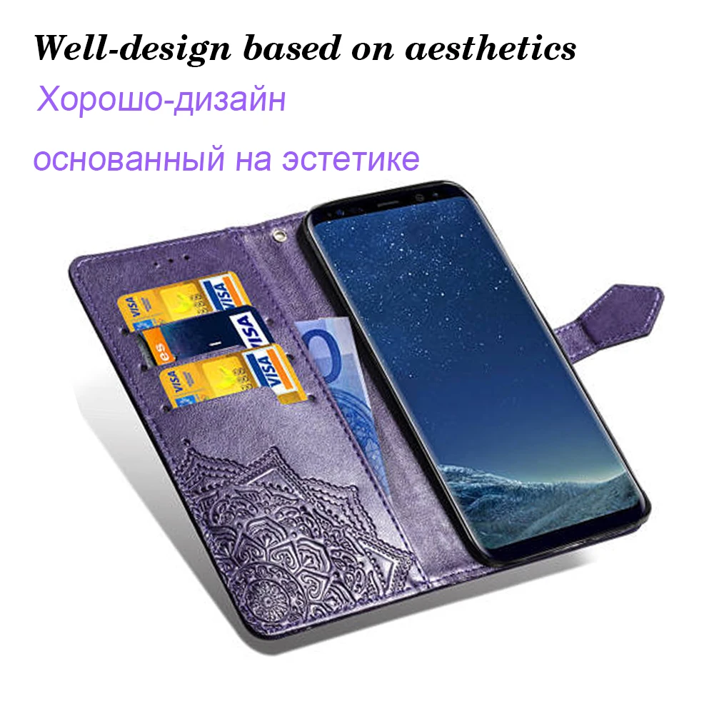 Чехол-книжка для Samsung Galaxy S10 S9 S8 Plus S7 S6 Edge кожаный чехол-бумажник S 10 чехлы телефонов