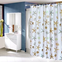 supply bathroom shower curtain door ocean star shower curtain peva environmental mildew waterproof bathtub thickness curtain