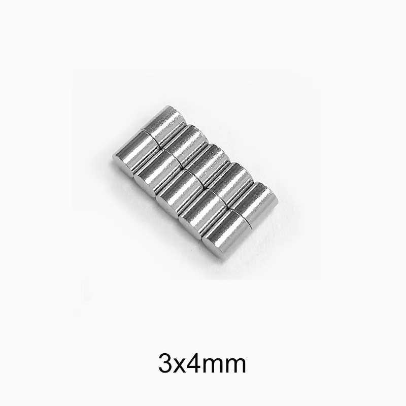 50 ~ 2500 шт. 3x4 мм мини магнит 3 x 4 высокопрочный редкоземельный постоянный 3*4