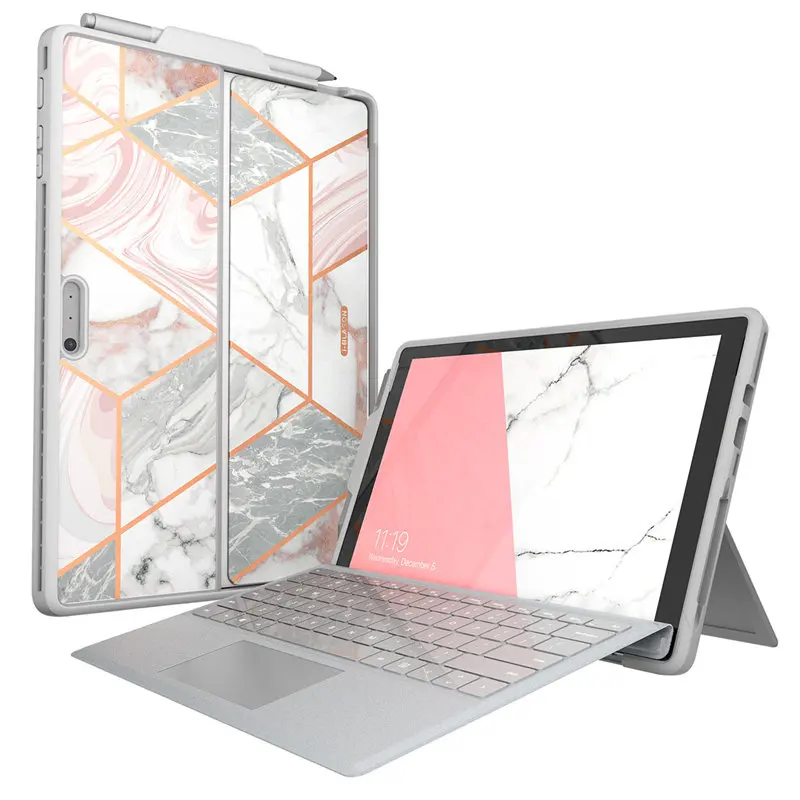 Marble Для microsoft Surface Pro 6/Pro 5/Pro /Pro4/Pro LTE Чехол i-Blason Cosmo мраморный чехол с держателем для ручек, совместим с клавиатурой - Цвет: Marble