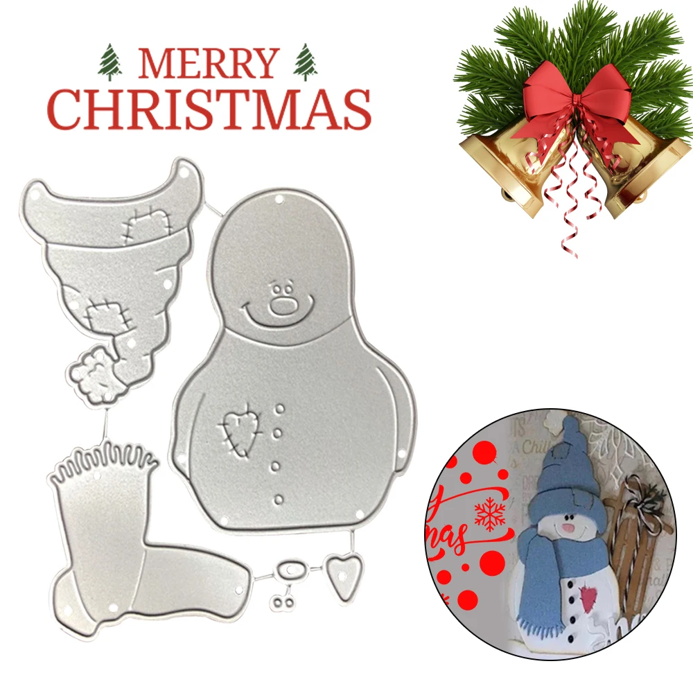 Christmas Snowman Santa Claus Metal Cutting Dies Stencils Diy Scrapbooking Paper Photo Cards Die Mold Decoration Tools 2