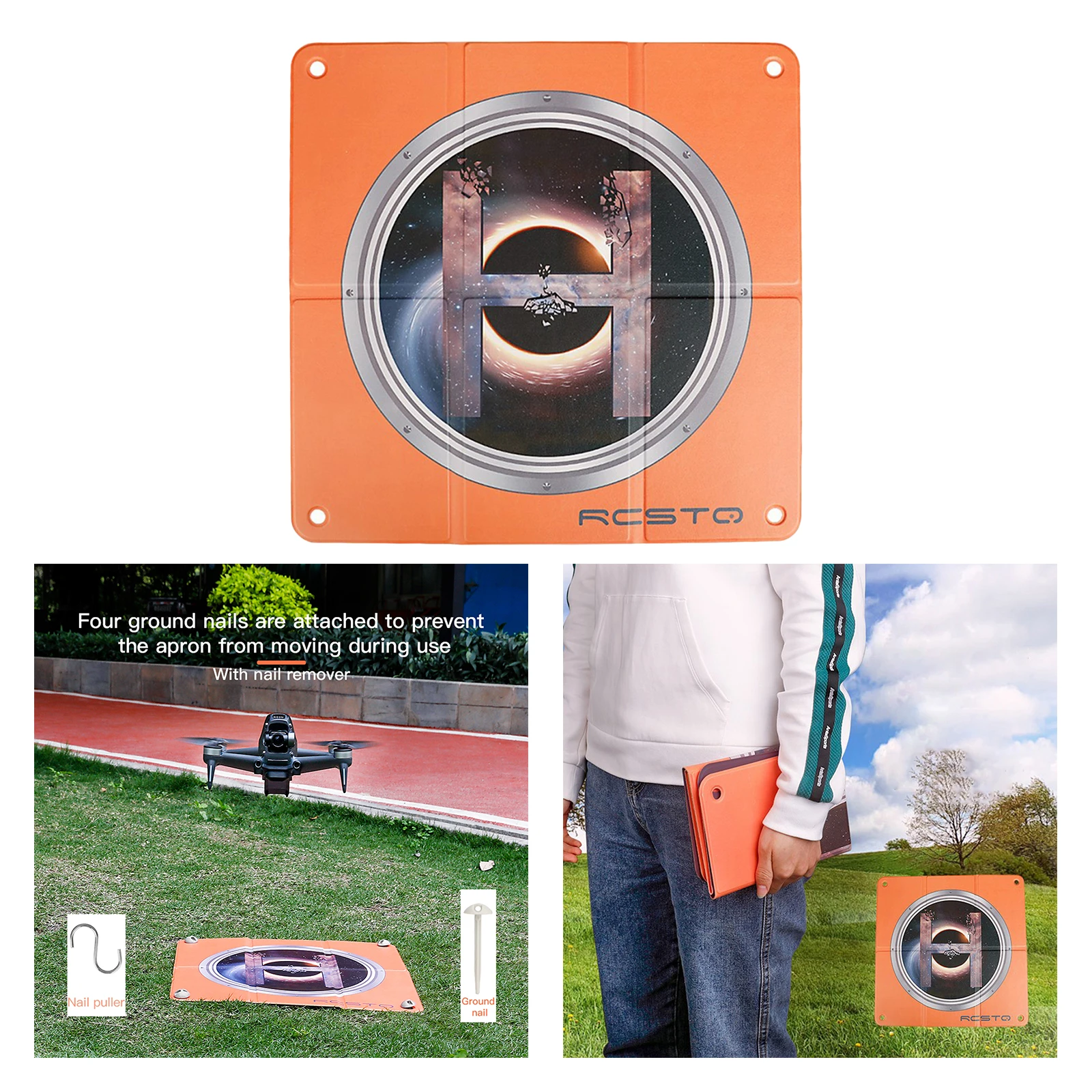 

45x45cm Drones Parking Apron Portable Foldable Drones Quadcopter Landing Mat