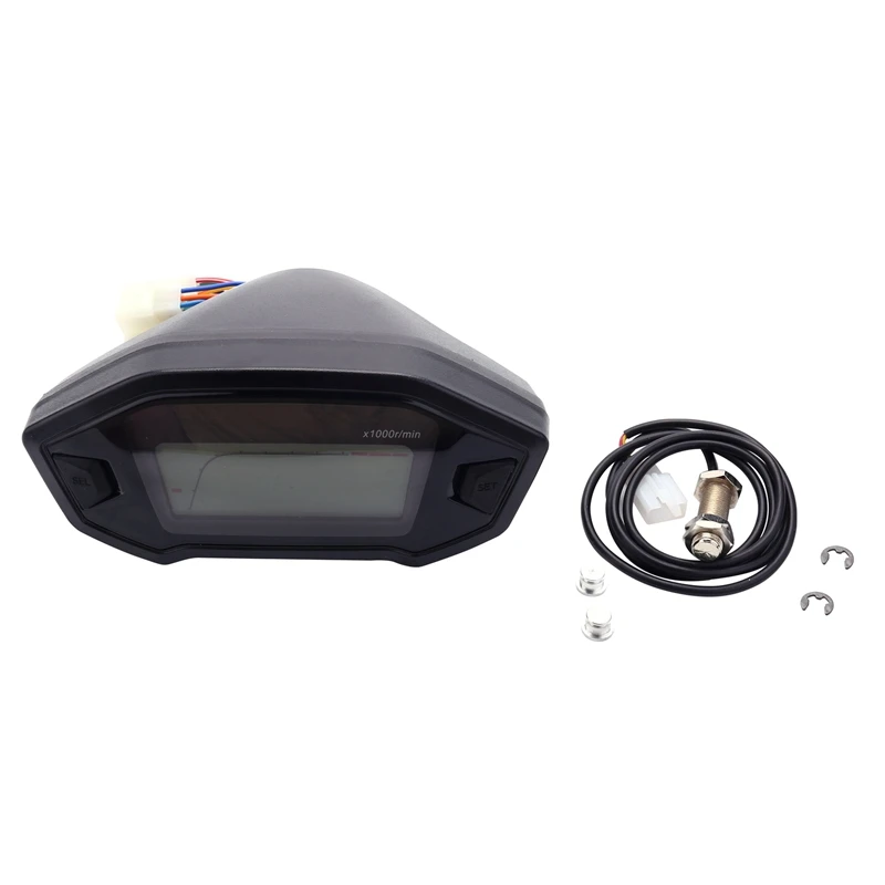 

Мотоцикл цифровой одометр спидометр тахометр км/ч 14000 об/мин Шестерня грязевой мотоцикл 1,2,4 цилиндра