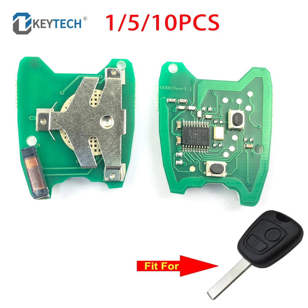 

OkeyTech 1/5/10PCS 433Mhz ID46 Car Remote Key Circuit Board For Citroen Saxo Picasso Berlingo For Peugeot 206 307 207 PCB Board