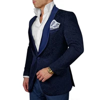 2 pieces custom made slim fit mens wedding suits 2020 groom wear printing suit best man tuxedos blazer for men jacket pants