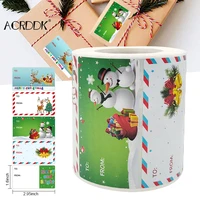 christmas elements stickers roll colorful 500 count stickers round seals stickers for cards gift envelopes box fc