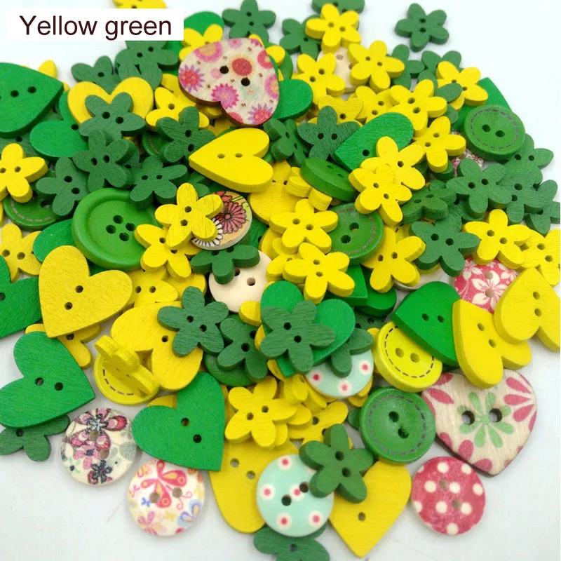yellow green Для пошива швейных изделий сердце цветочный узор Скрапбукинг DIY смешанные ремесленные аксессуары Детская одежда аксессуары - Цвет: yellow green