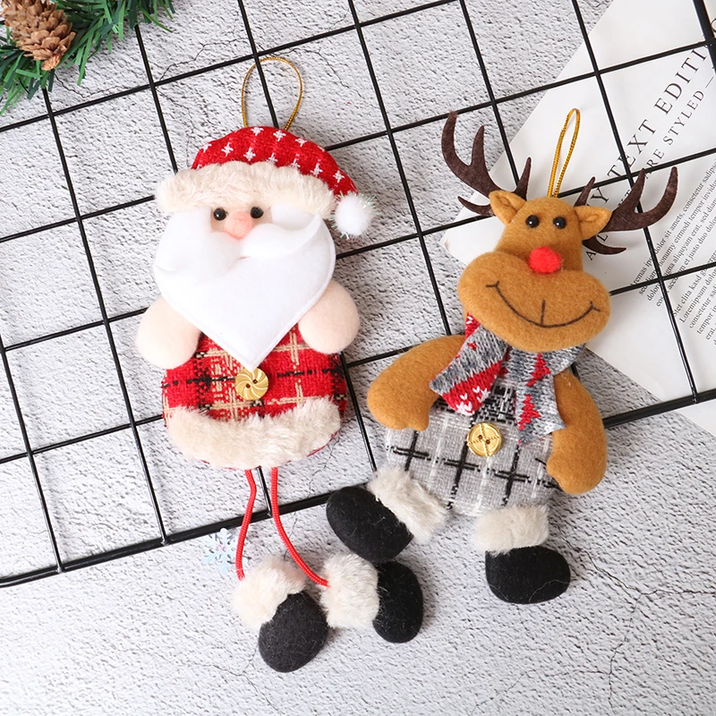 1pc Christmas Long Leg Santa Clause Snowman Elk Ornament Tree Hang Pendant Kids Toy Decor for Home | Дом и сад