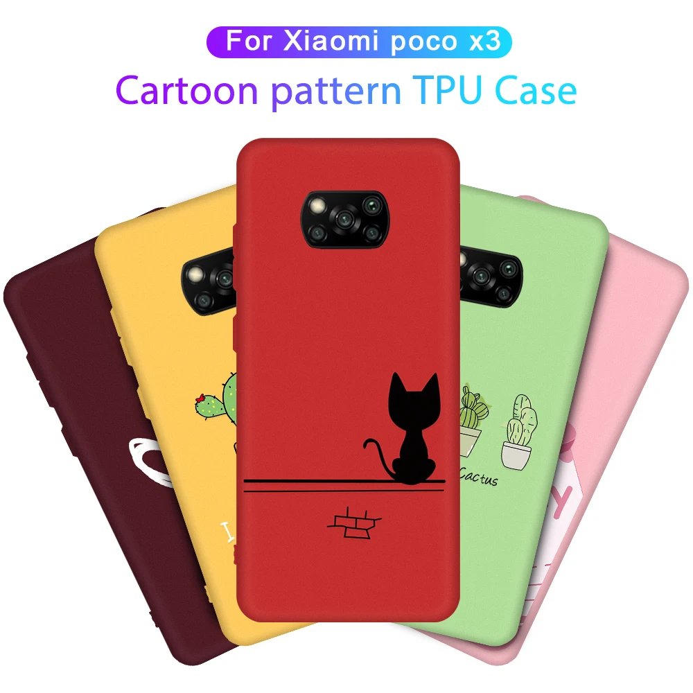 Чехол для Xiaomi poco x3 Mi Note 10 Pro 9 SE 9T 8 Lite CC9 милый мягкий мультяшный чехол карамельных