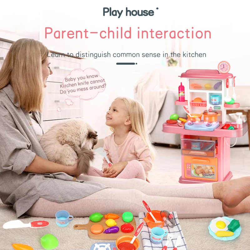 Детский комплект для ролевых игр имитация кухни игра шеф-повара приготовления