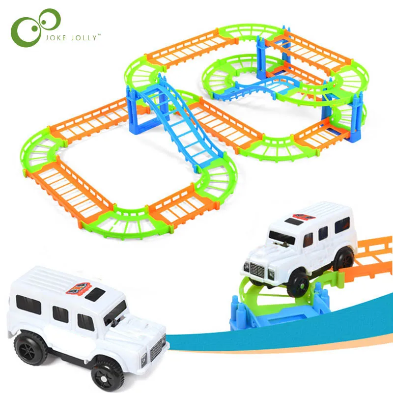 Железная дорога Волшебная Гибкая игрушки для автомобиля Детские гонки изгиб