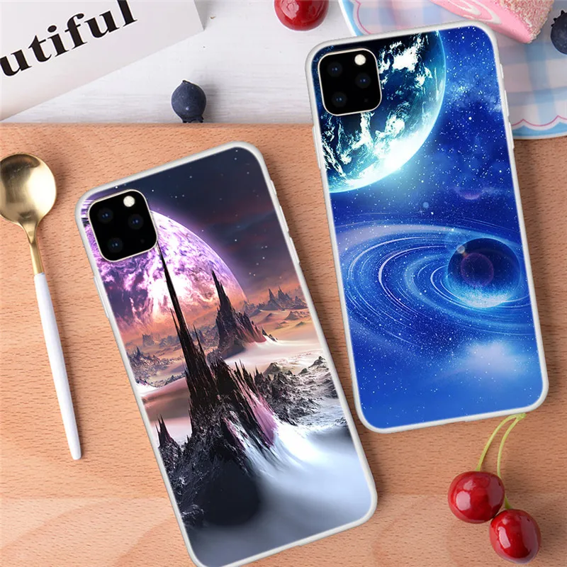 Тонкий силиконовый чехол для iPhone 11 Pro 11Pro ProMax 2019 5 8 Fundas Звездный мягкий XR X XS Max 6 6s 7