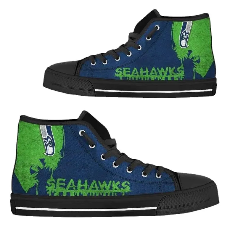 

Alien Movie Seattle Seahawks Hightop Canvas Shoes Birthday Unisex Gift Idea For Fans Him Father's Day